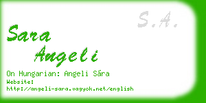 sara angeli business card