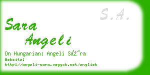 sara angeli business card